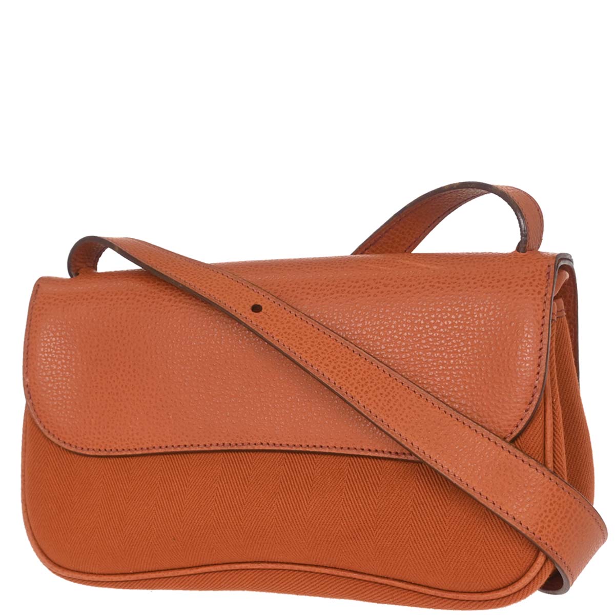 Hermes Potiron Toile Vache Liegee Sac Colorado PM Shoulder Bag