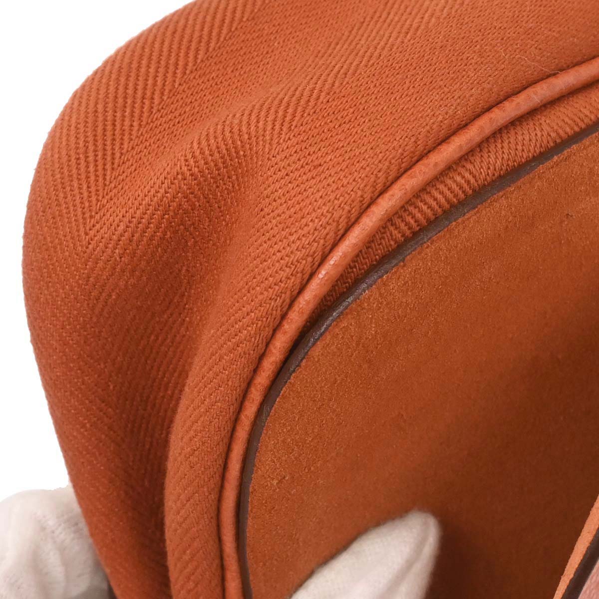 Hermes Potiron Toile Vache Liegee Sac Colorado PM Shoulder Bag