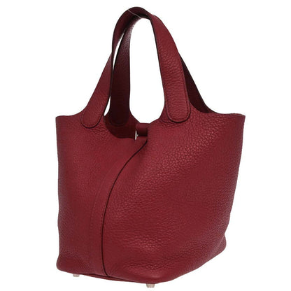 Hermes Rouge Garance Taurillon Clemence Picotin Lock 18 PM Handbag