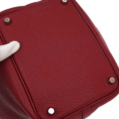 Hermes Rouge Garance Taurillon Clemence Picotin Lock 18 PM Handbag