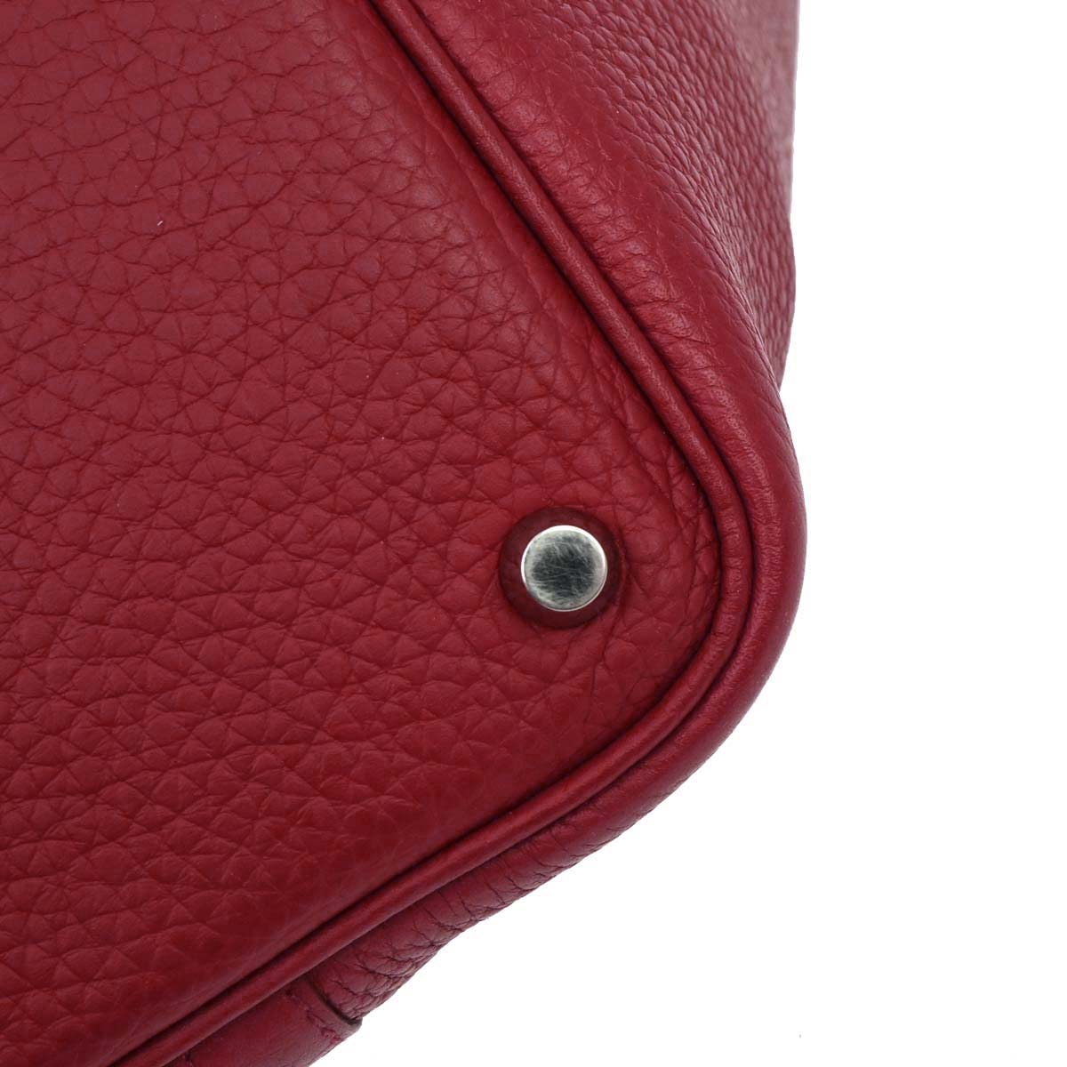 Hermes Rouge Garance Taurillon Clemence Picotin Lock 18 PM Handbag