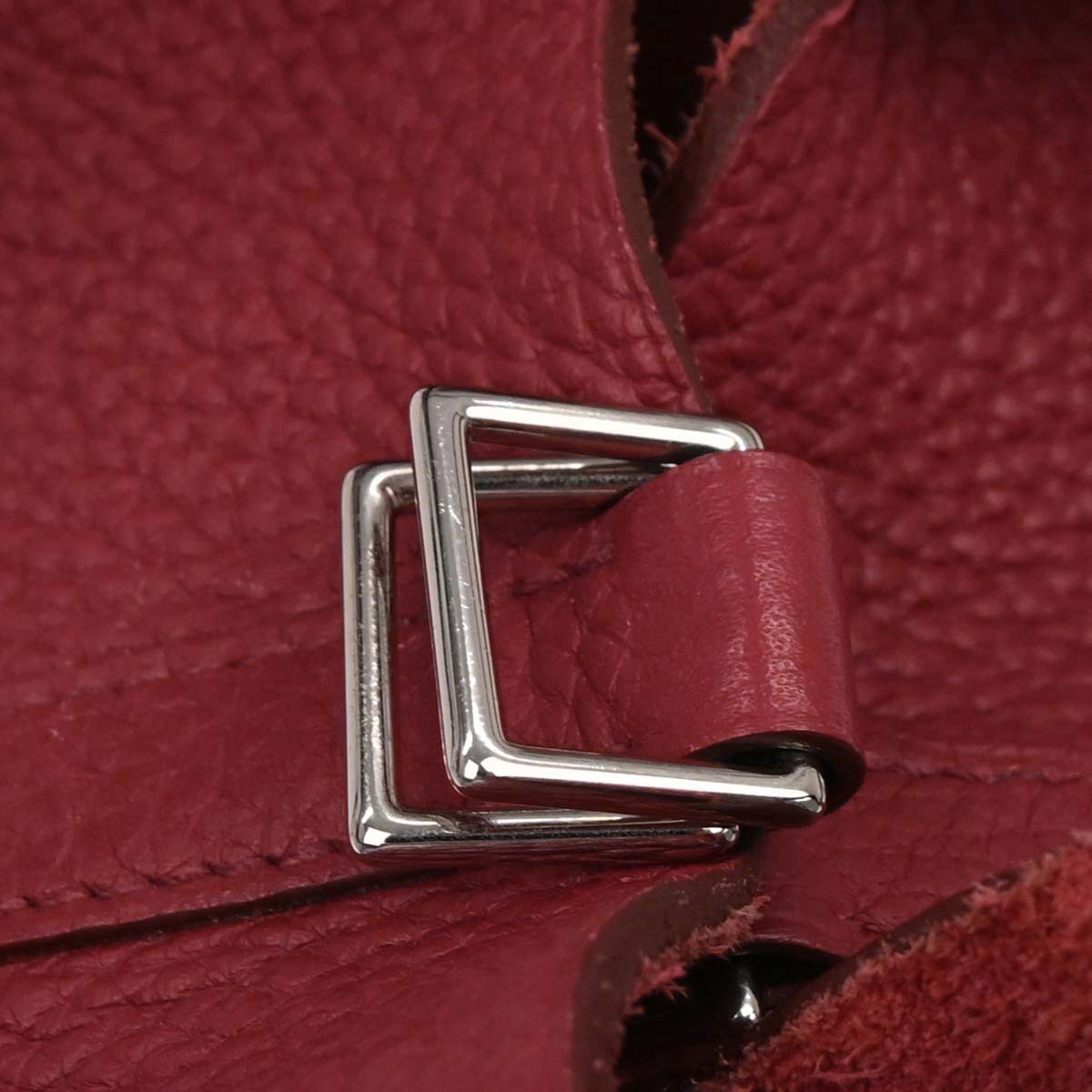 Hermes Rouge Garance Taurillon Clemence Picotin Lock 18 PM Handbag