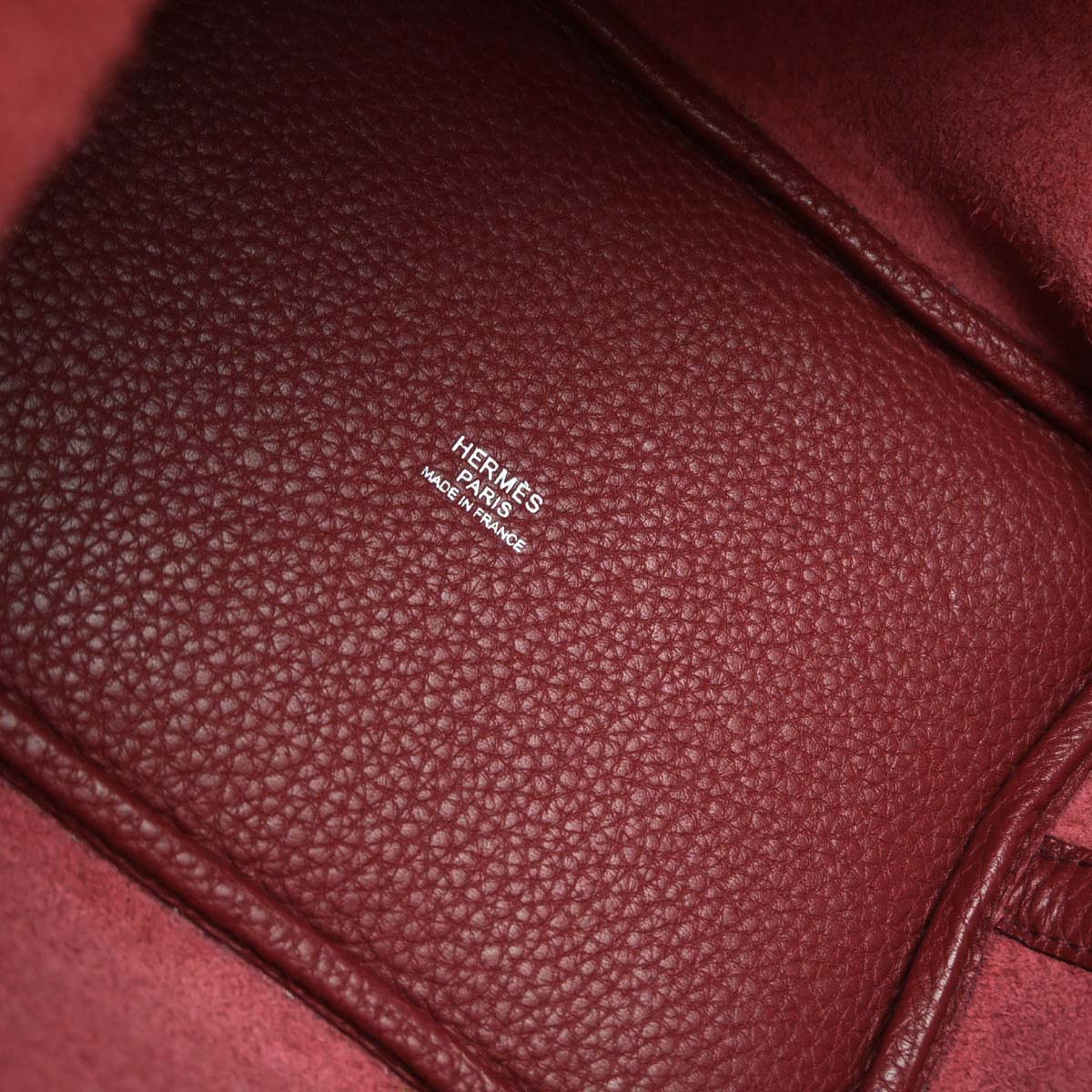 Hermes Rouge Garance Taurillon Clemence Picotin Lock 18 PM Handbag