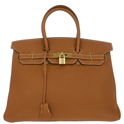 Hermes Gold Togo Birkin 35 Handbag