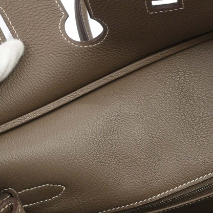 Hermes Etoupe Gray Togo Birkin 35 Handbag