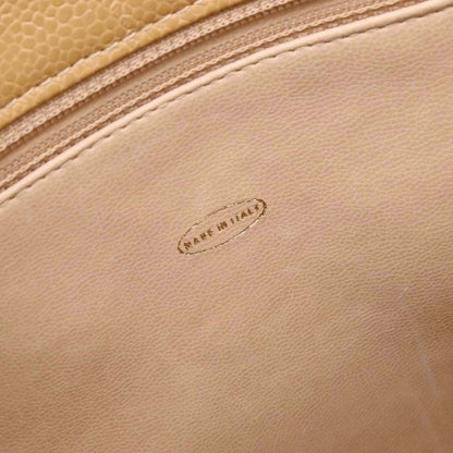 Chanel Beige Caviar Skin Shoulder Tote Bag
