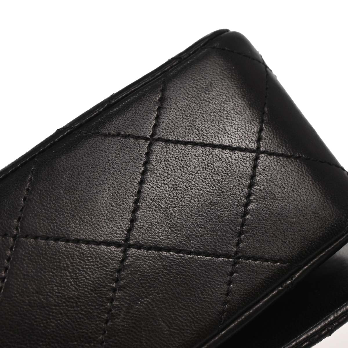 Chanel Black Lambskin Turnlock Mini Full Flap Shoulder Bag