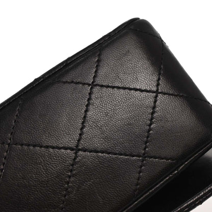 Chanel Black Lambskin Turnlock Mini Full Flap Shoulder Bag