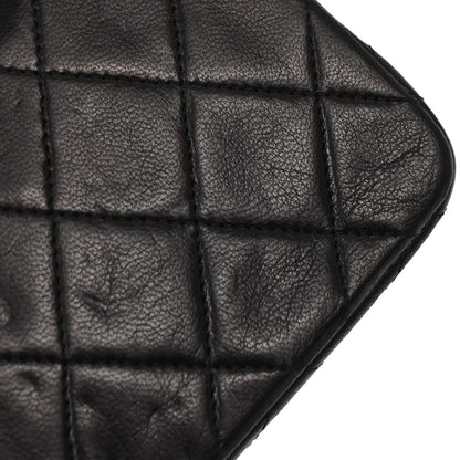 Chanel Black Lambskin Turnlock Mini Full Flap Shoulder Bag