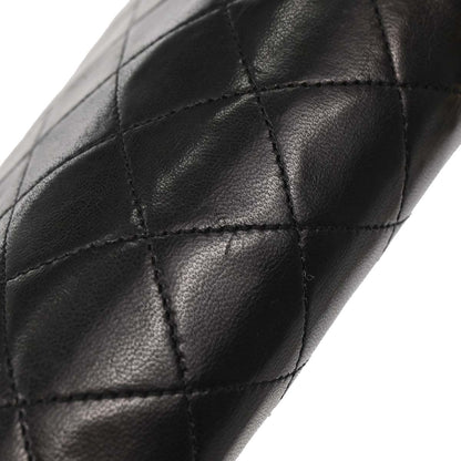 Chanel Black Lambskin Turnlock Mini Full Flap Shoulder Bag