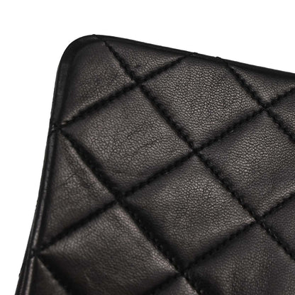 Chanel Black Lambskin Turnlock Mini Full Flap Shoulder Bag
