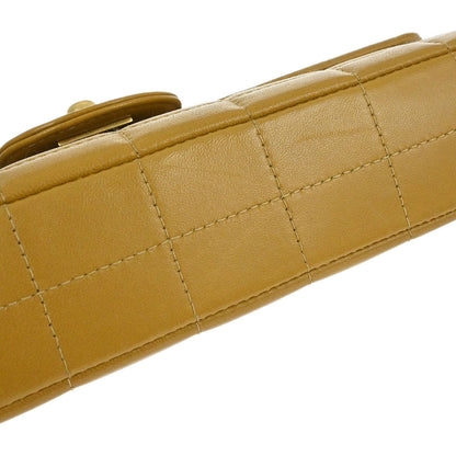 Chanel 2002-2003 Beige Lambskin Coco Bar East West Shoulder Bag