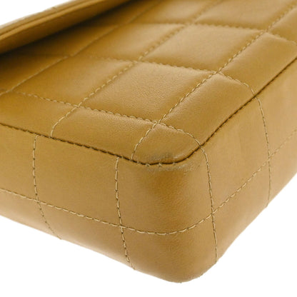 Chanel 2002-2003 Beige Lambskin Coco Bar East West Shoulder Bag