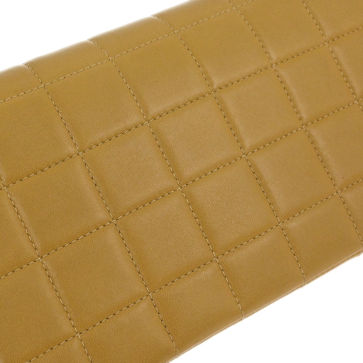 Chanel 2002-2003 Beige Lambskin Coco Bar East West Shoulder Bag