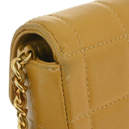 Chanel 2002-2003 Beige Lambskin Coco Bar East West Shoulder Bag