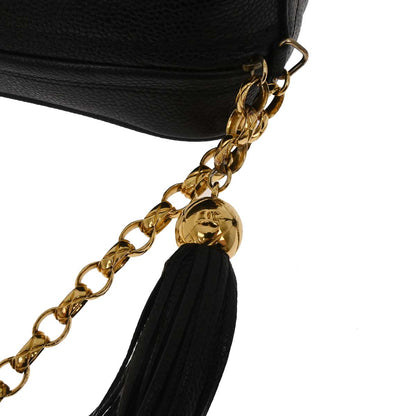 Chanel Black Caviar Skin Chevron Camera Bag Mini