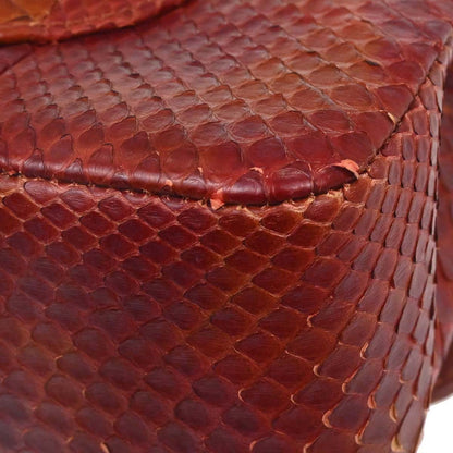 Chanel * Brown Python Medium Classic Double Flap Shoulder Bag