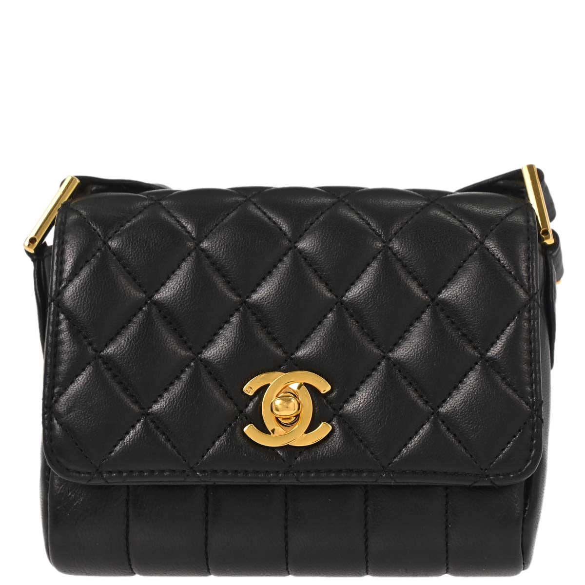 Chanel 1989-1991 Black Lambskin Handbag