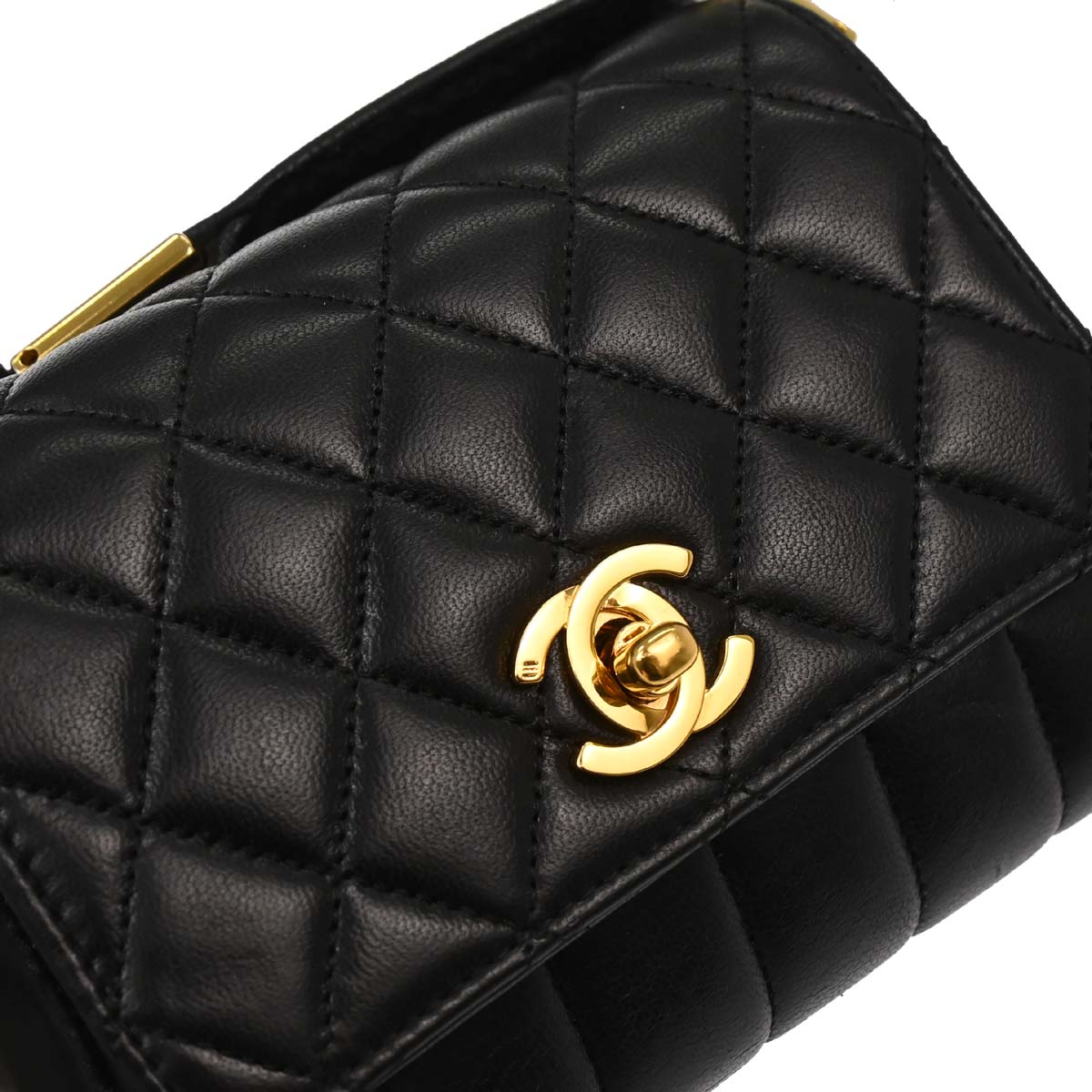 Chanel 1989-1991 Black Lambskin Handbag