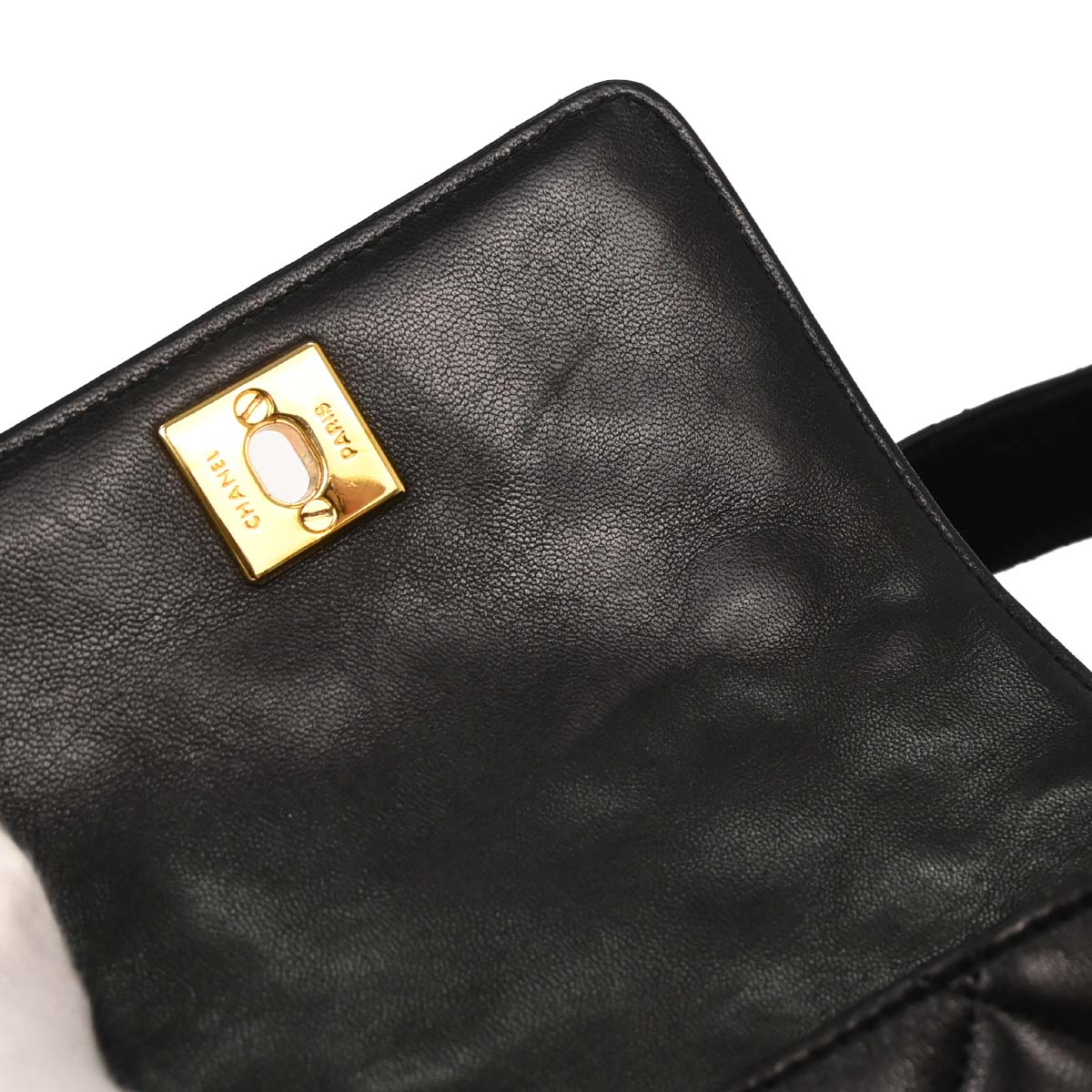 Chanel 1989-1991 Black Lambskin Handbag
