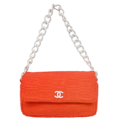 Chanel Orange Cotton Sport Line Handbag
