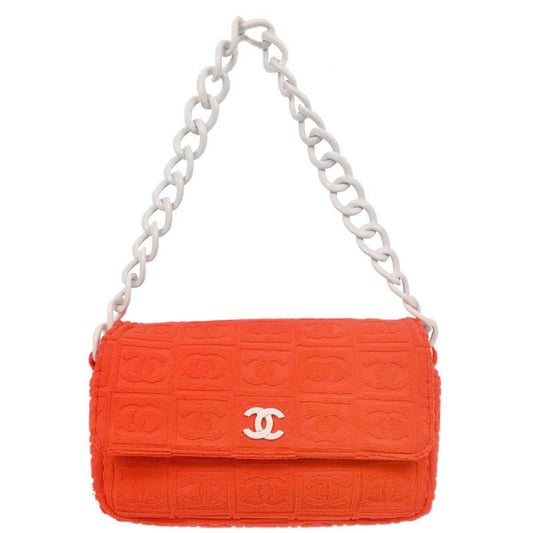 Chanel Orange Cotton Sport Line Handbag