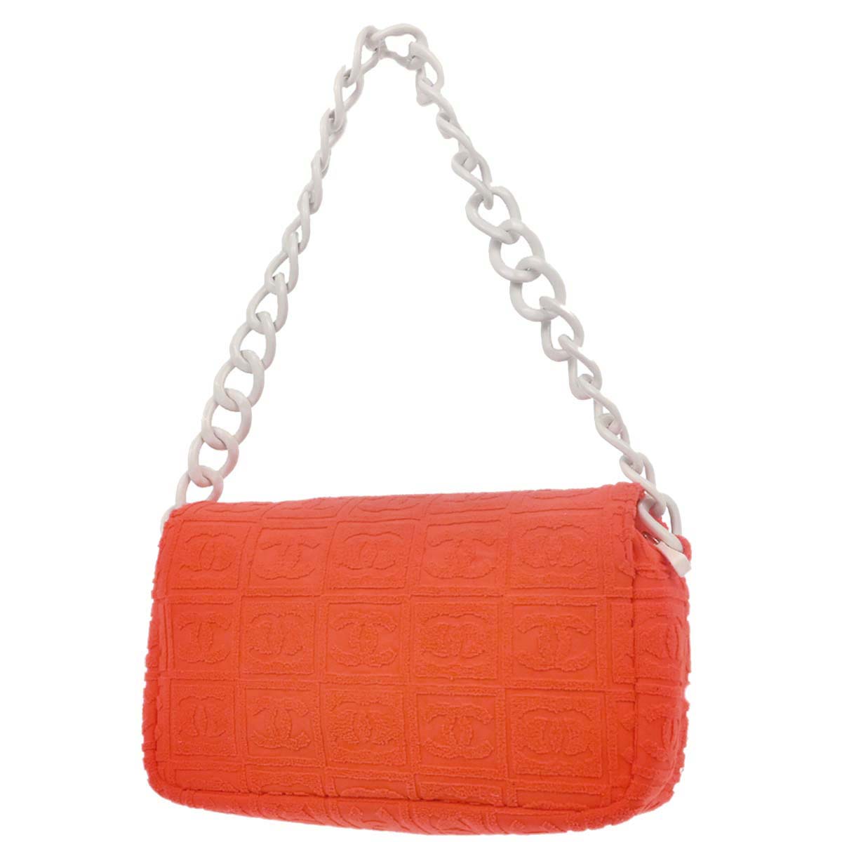 Chanel Orange Cotton Sport Line Handbag