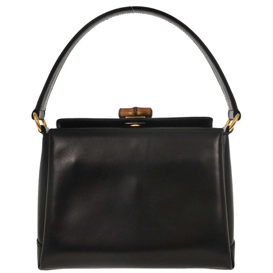 Gucci Black Bamboo Handbag