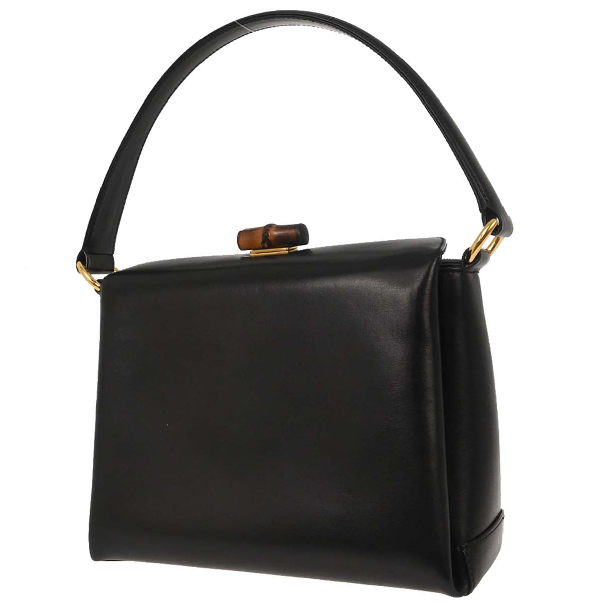 Gucci Black Bamboo Handbag