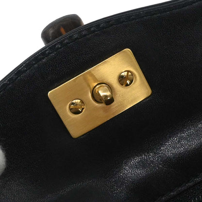 Gucci Black Bamboo Handbag