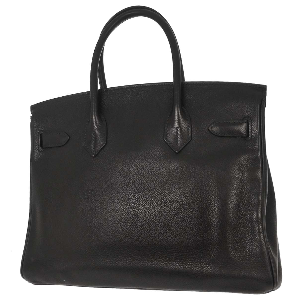 Hermes Black Evergrain Birkin 30 Handbag