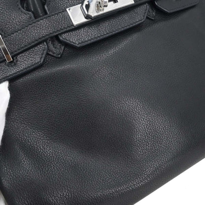 Hermes Black Evergrain Birkin 30 Handbag