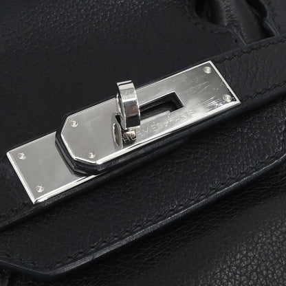 Hermes Black Evergrain Birkin 30 Handbag