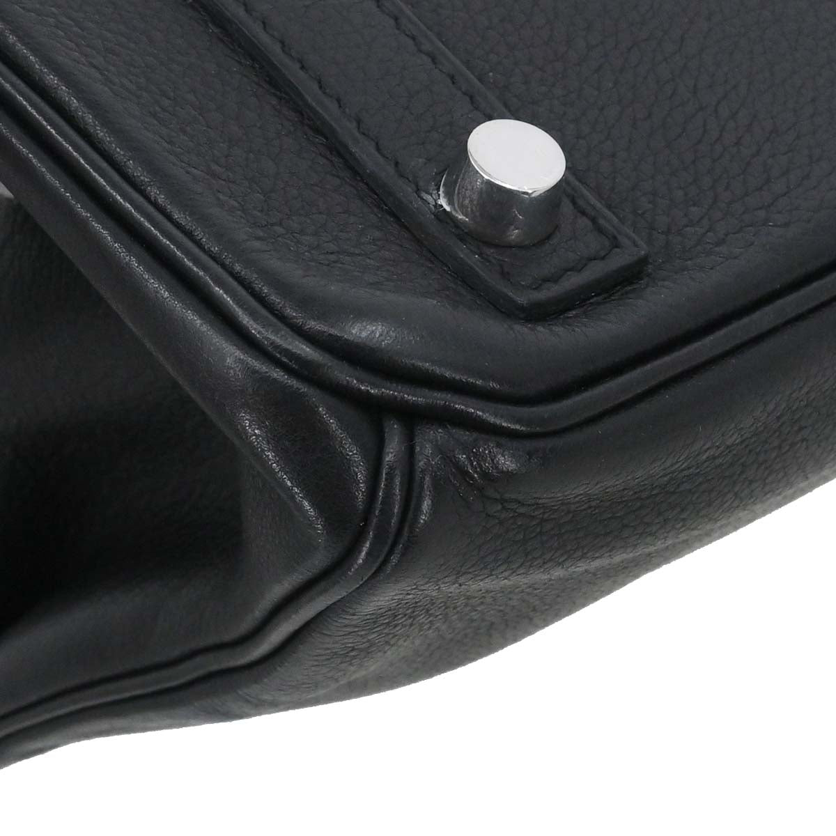 Hermes Black Evergrain Birkin 30 Handbag