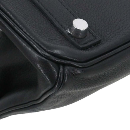 Hermes Black Evergrain Birkin 30 Handbag