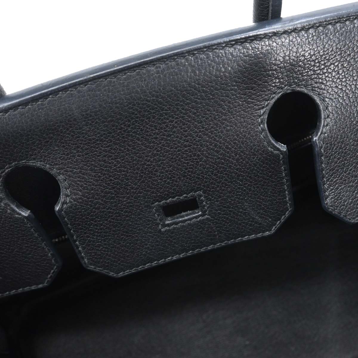 Hermes Black Evergrain Birkin 30 Handbag