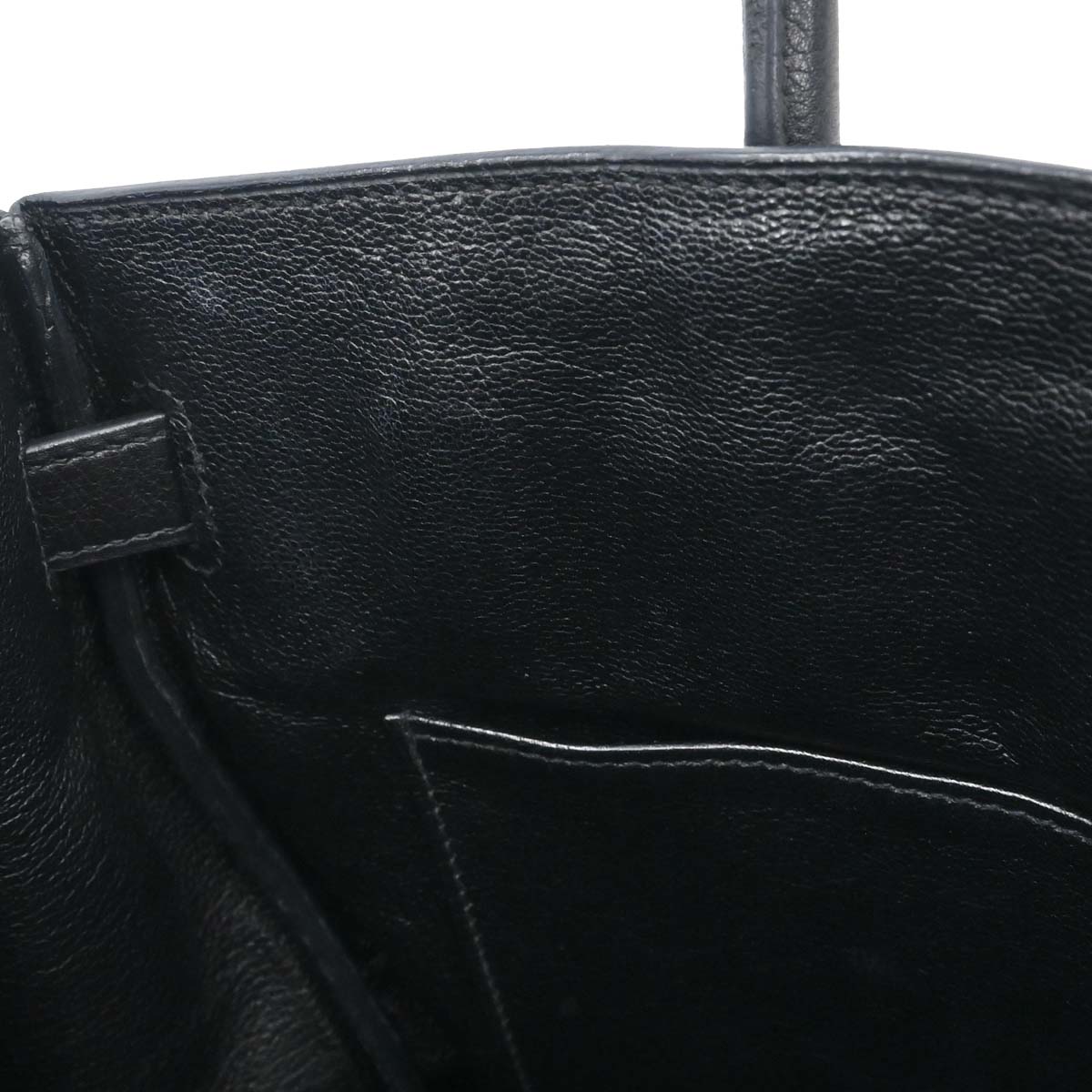 Hermes Black Evergrain Birkin 30 Handbag