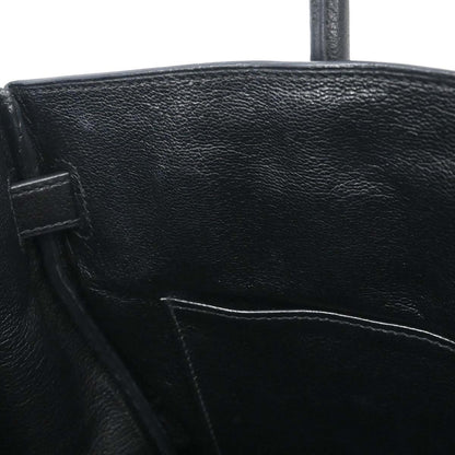 Hermes Black Evergrain Birkin 30 Handbag