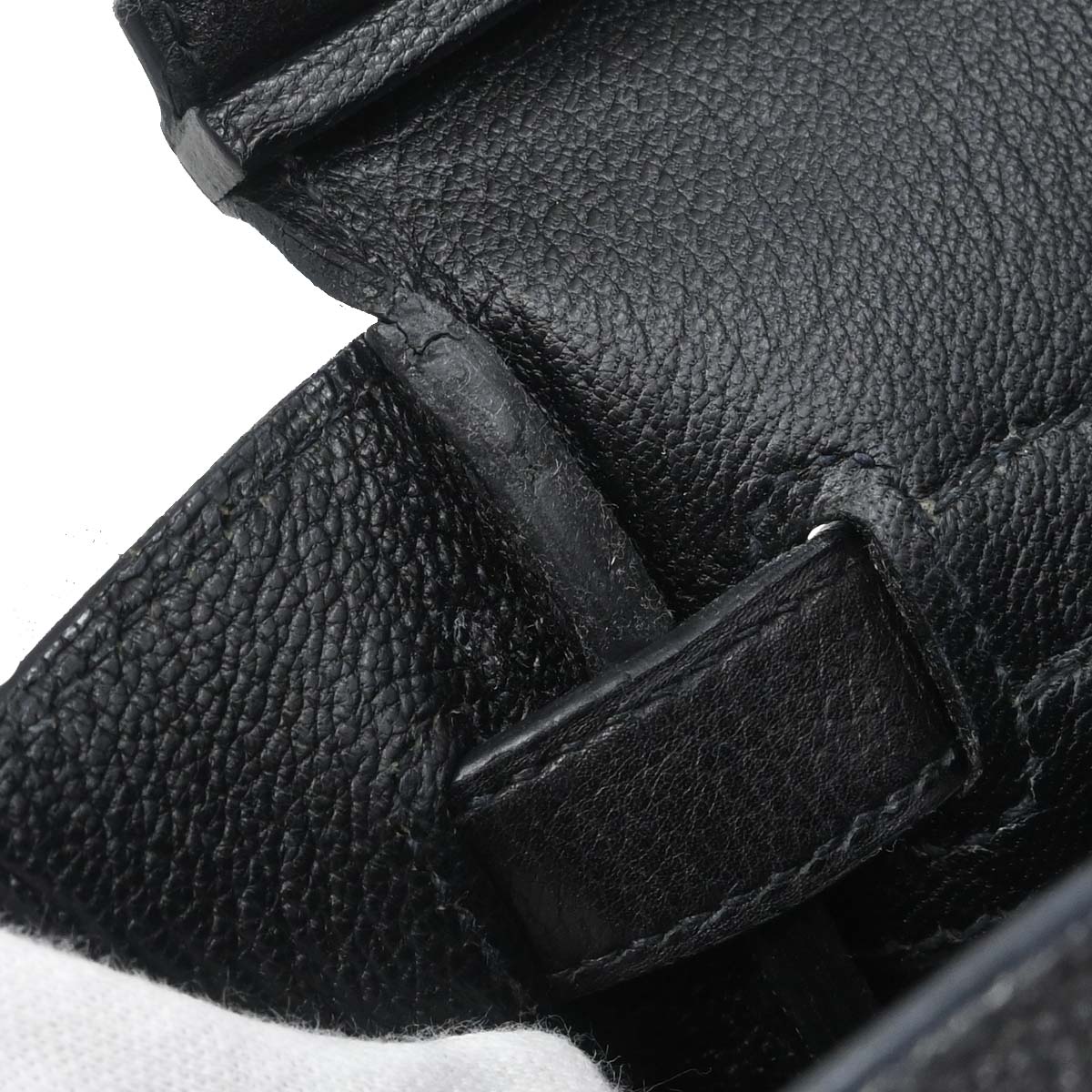 Hermes Black Evergrain Birkin 30 Handbag