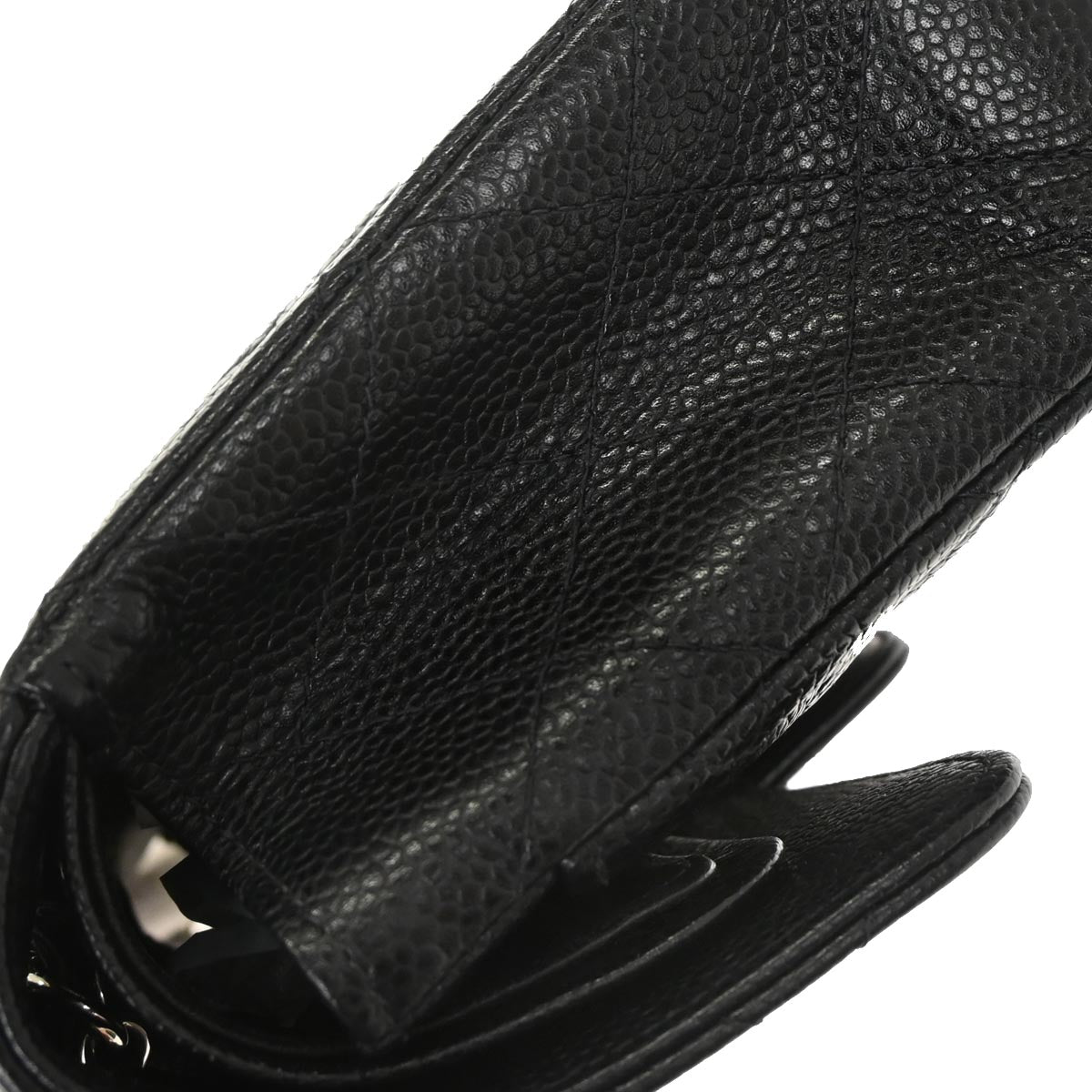 Chanel Black Caviar Skin Small Classic Double Flap Shoulder Bag