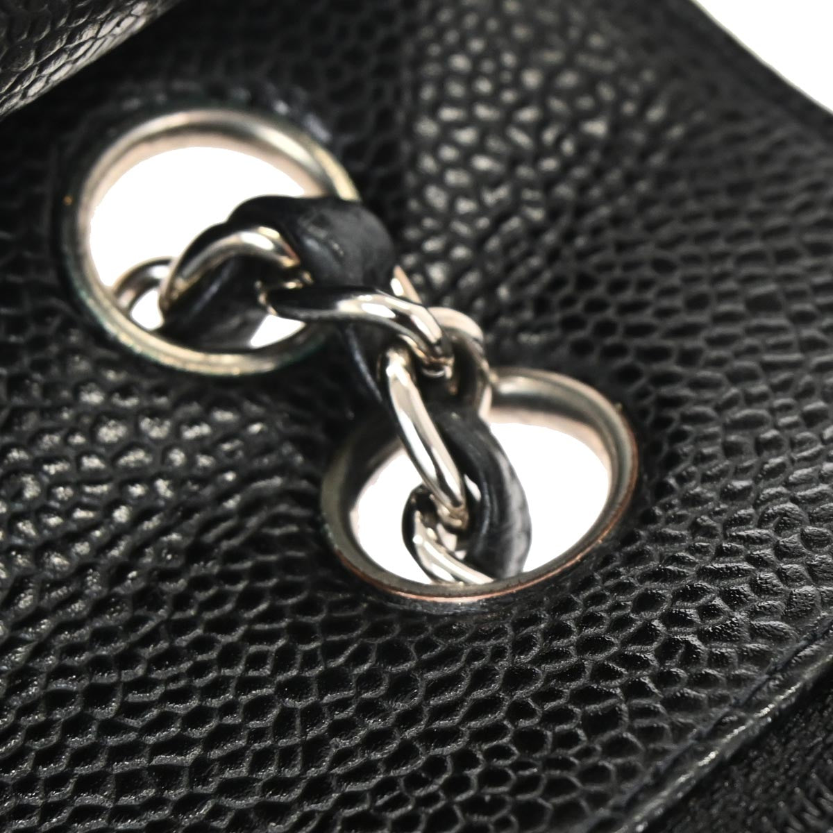 Chanel Black Caviar Skin Small Classic Double Flap Shoulder Bag