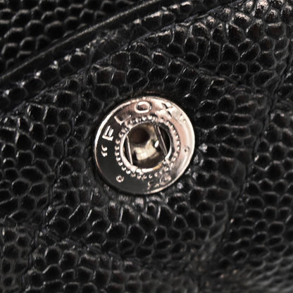 Chanel Black Caviar Skin Small Classic Double Flap Shoulder Bag