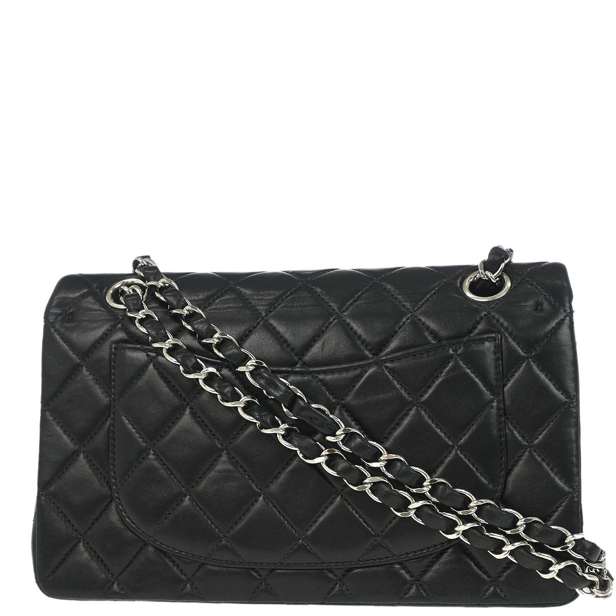 Chanel Black Lambskin Small Classic Double Flap Shoulder Bag