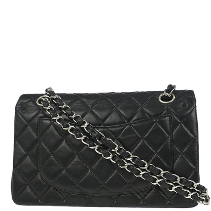 Chanel Black Lambskin Small Classic Double Flap Shoulder Bag