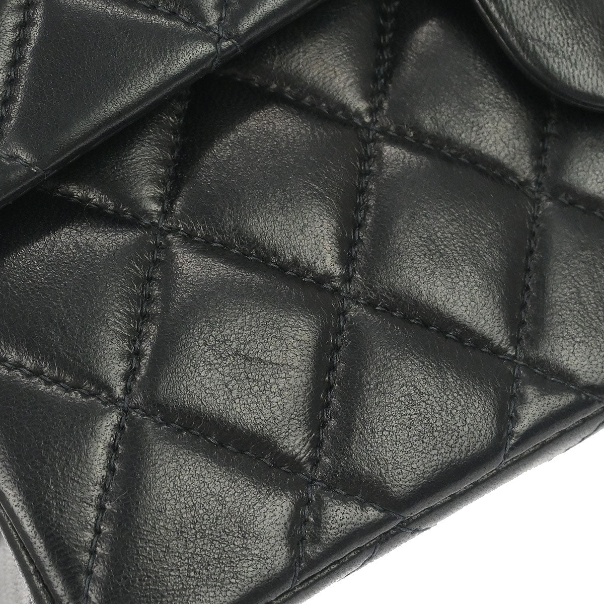 Chanel Black Lambskin Small Classic Double Flap Shoulder Bag