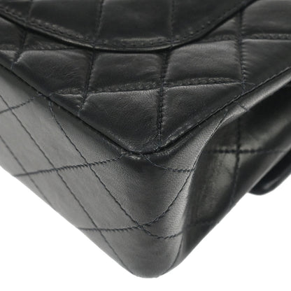 Chanel Black Lambskin Small Classic Double Flap Shoulder Bag