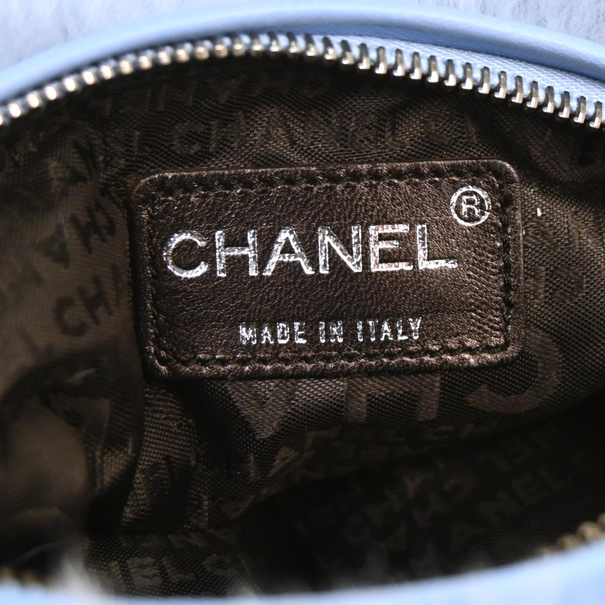 Chanel Blue Lapin Fur Handbag