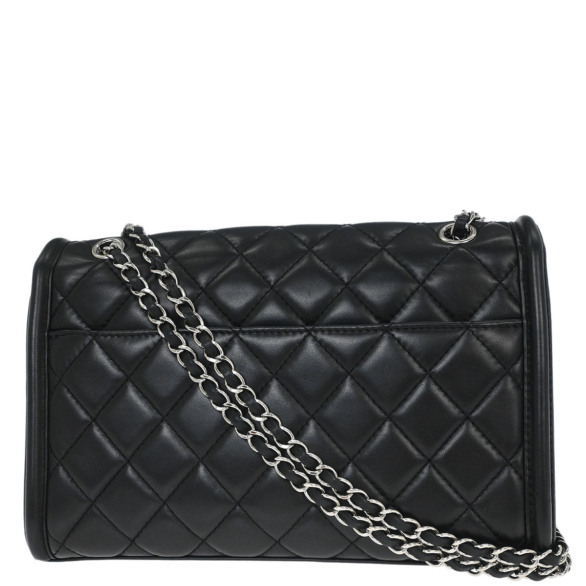 Chanel Black Lambskin Geometric Flap Shoulder Bag