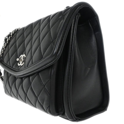 Chanel Black Lambskin Geometric Flap Shoulder Bag