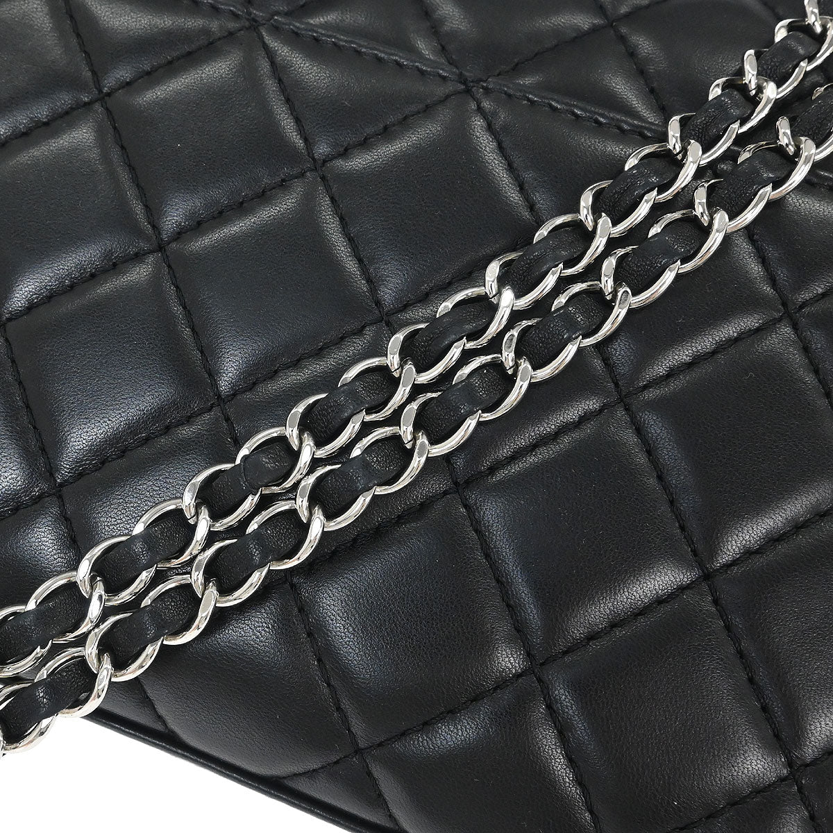 Chanel Black Lambskin Geometric Flap Shoulder Bag
